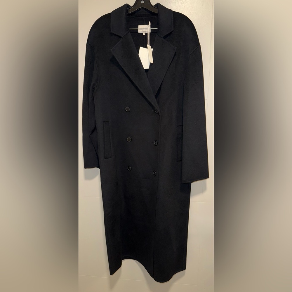 LouLou De Saison Borneo Wool Cashmere Coat, XS, Black - Picture 8 of 11